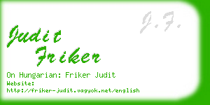 judit friker business card